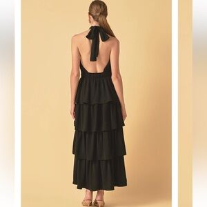 Endless Rose CRISS CROSS HALTER MAXI DRESS size Medium